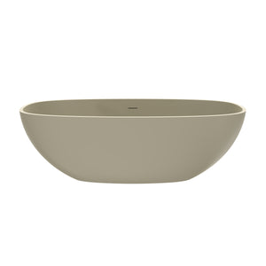 66.9 Inch Freestanding Solid Surface Soaking Bathtub