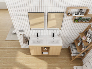 48" Freestanding Bathroom Vanity With Resin Double Sink