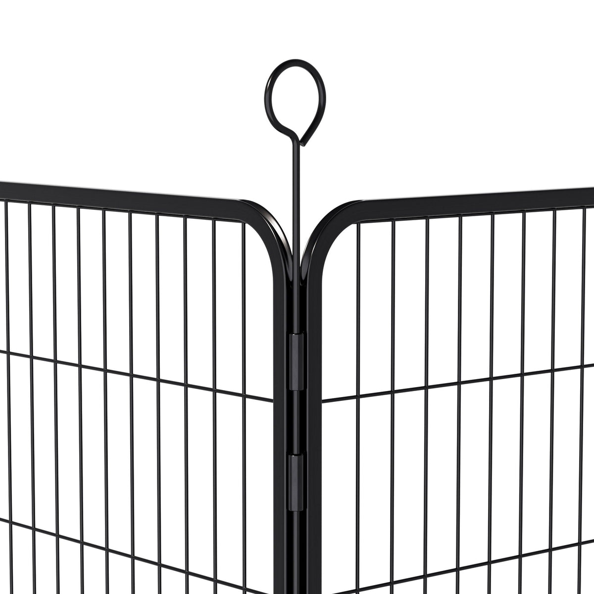 Dog Playpen, 16 Panels Pet Exercise Pen with Anti-Skid Base - Black
