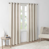 Plaid rod pocket and back tab curtain panel with fleece lining