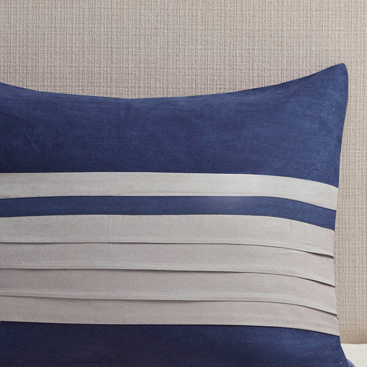 7 PC Pieced Faux Suede Comforter Set