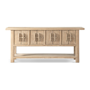 Rowan 60' Solid Reclaimed Pine Sideboard with Lower Shelf Heritage Light Natural Brown