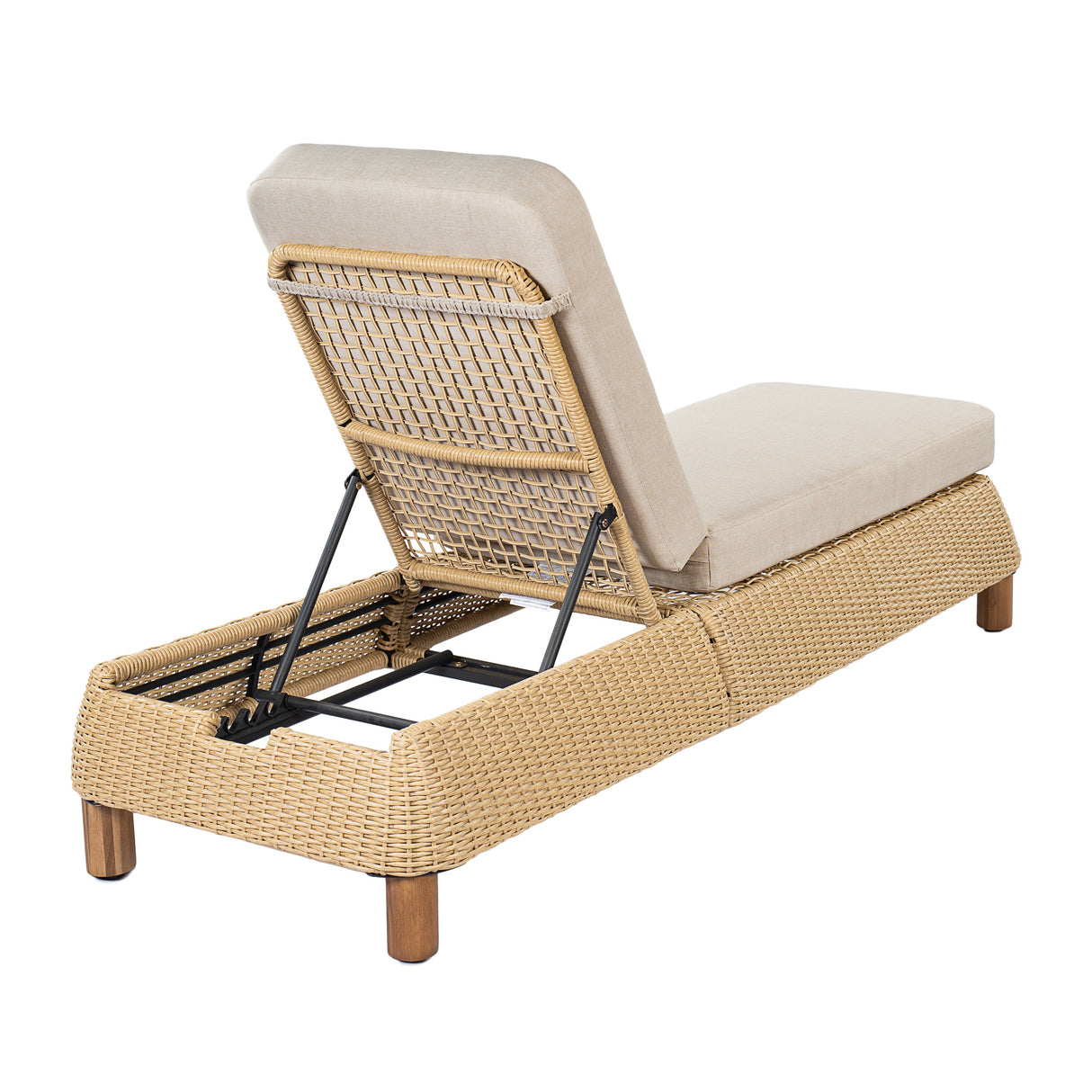 Adjustable Outdoor Wicker Chaise Lounge Chairs Set of 2