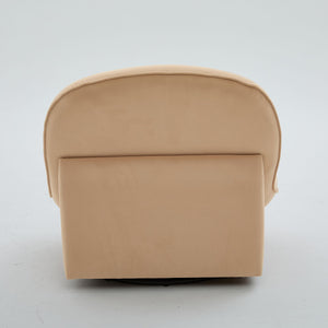 Pumpkin Shaped Swivel Accent Chair, 360 Degree Rotation For Living Room