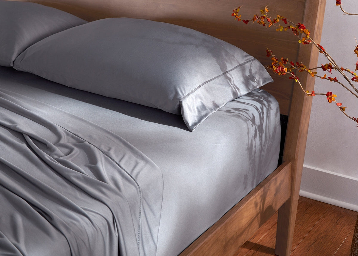 Moisture-Wicking Polyester Sheet Set with Powerband - Grey