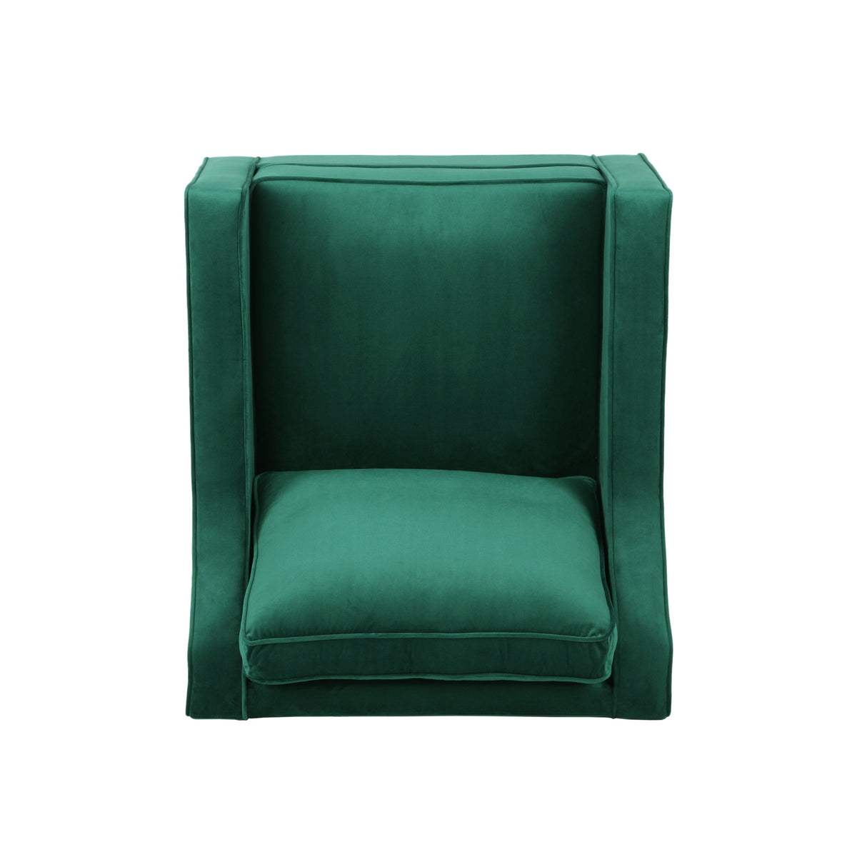 Green Velvet Upholstered Club Chair