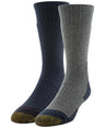 Gold Toe Men's Lodge Moisture Wicking Crew Boot Socks - Pack of Two