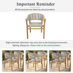 Outdoor Accent Chair Set for 2 Persons
