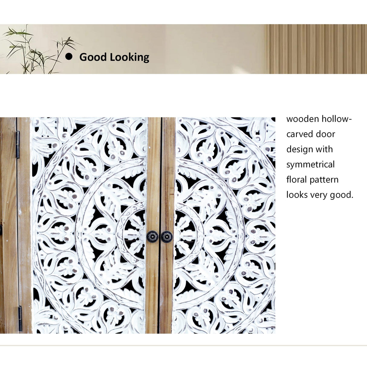 Hollow-Carved Accent Cabinenet