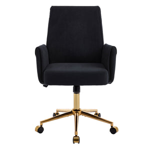 Ergonomic Mid-Back Office Chair With Gold Base