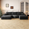 107" Cloud Sectional Sofa with Ottoman