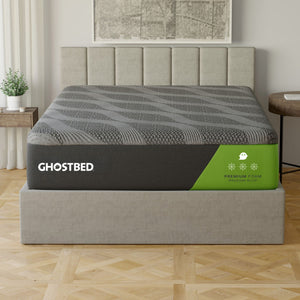 Premium 14" Foam Mattress with Cooling Ghost Ice Cover and Copper Infused Memory Foam
