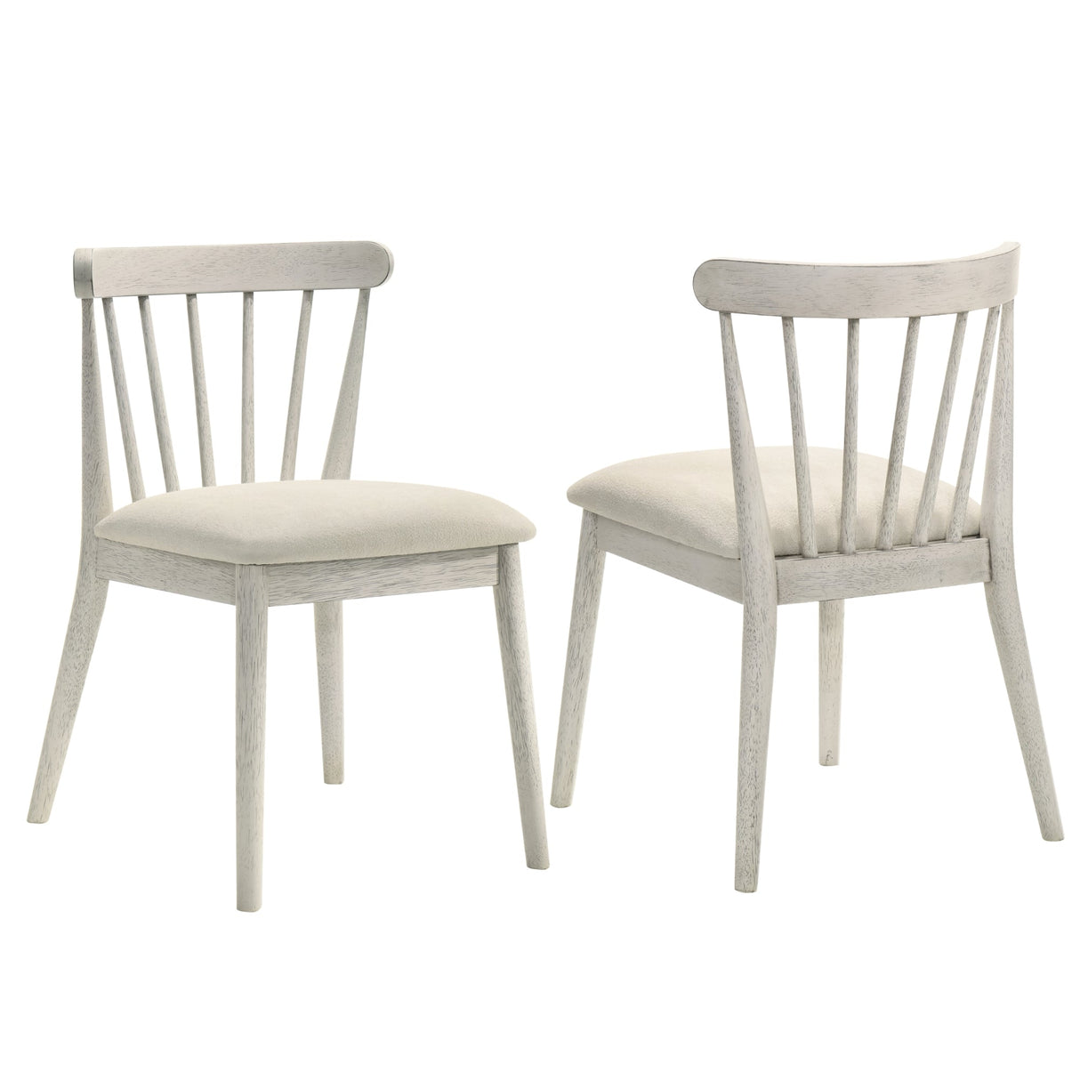 Modern Spindle Back Dining Chairs, Set of 2