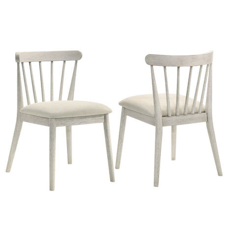 Modern Spindle Back Dining Chairs, Set of 2