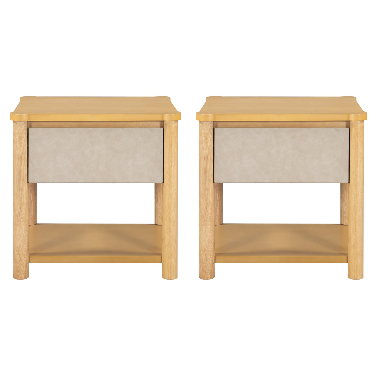 Wood Nightstand Set of 2