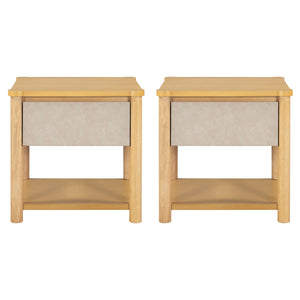 Wood Nightstand Set of 2