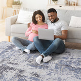 NAAR MARFI Collection Abstract Non-Shedding and Stain Resistant Area Rug