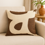 Handcrafted Cotton Slub Abstract Printed Square Pillow