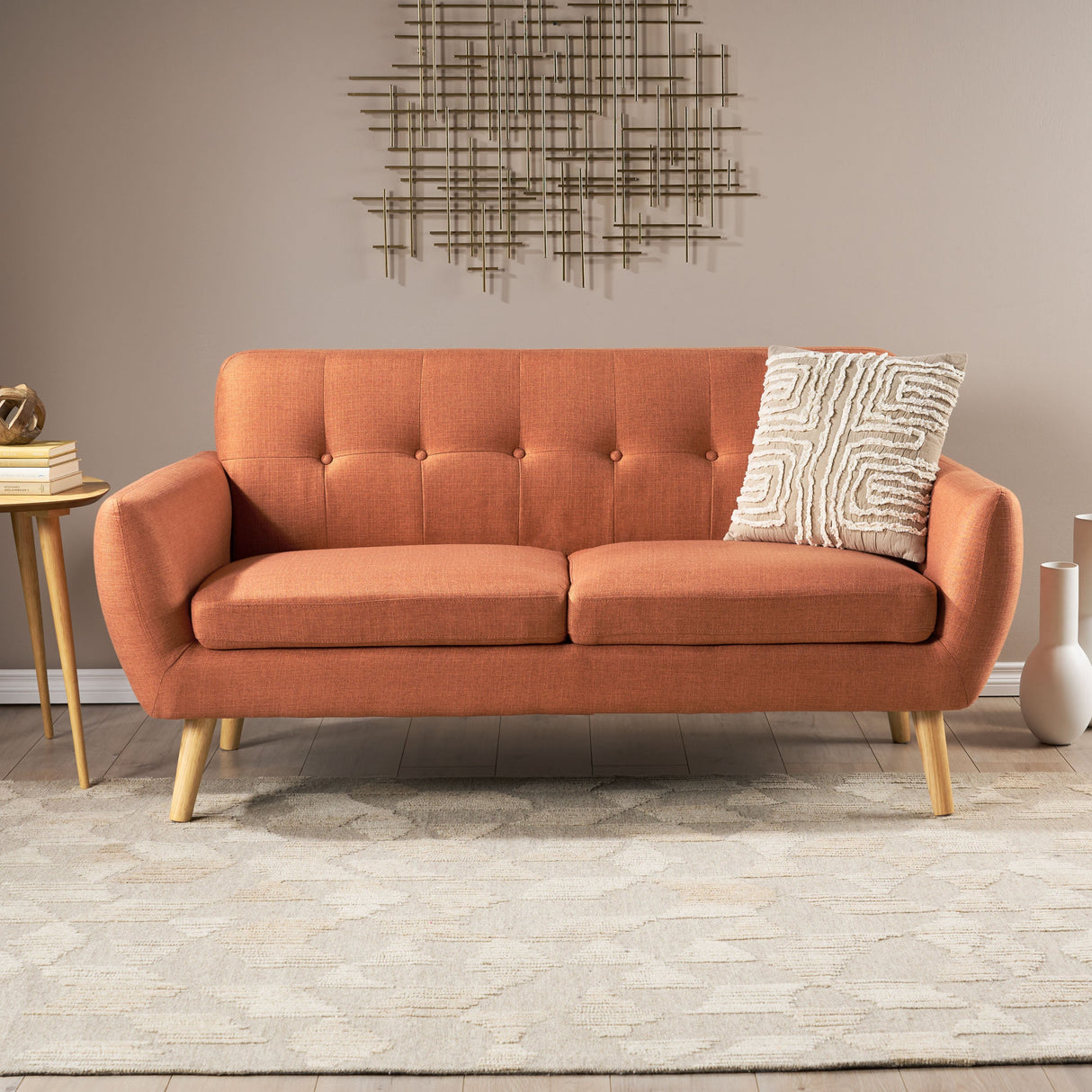 67.25" Button Tufted Loveseat