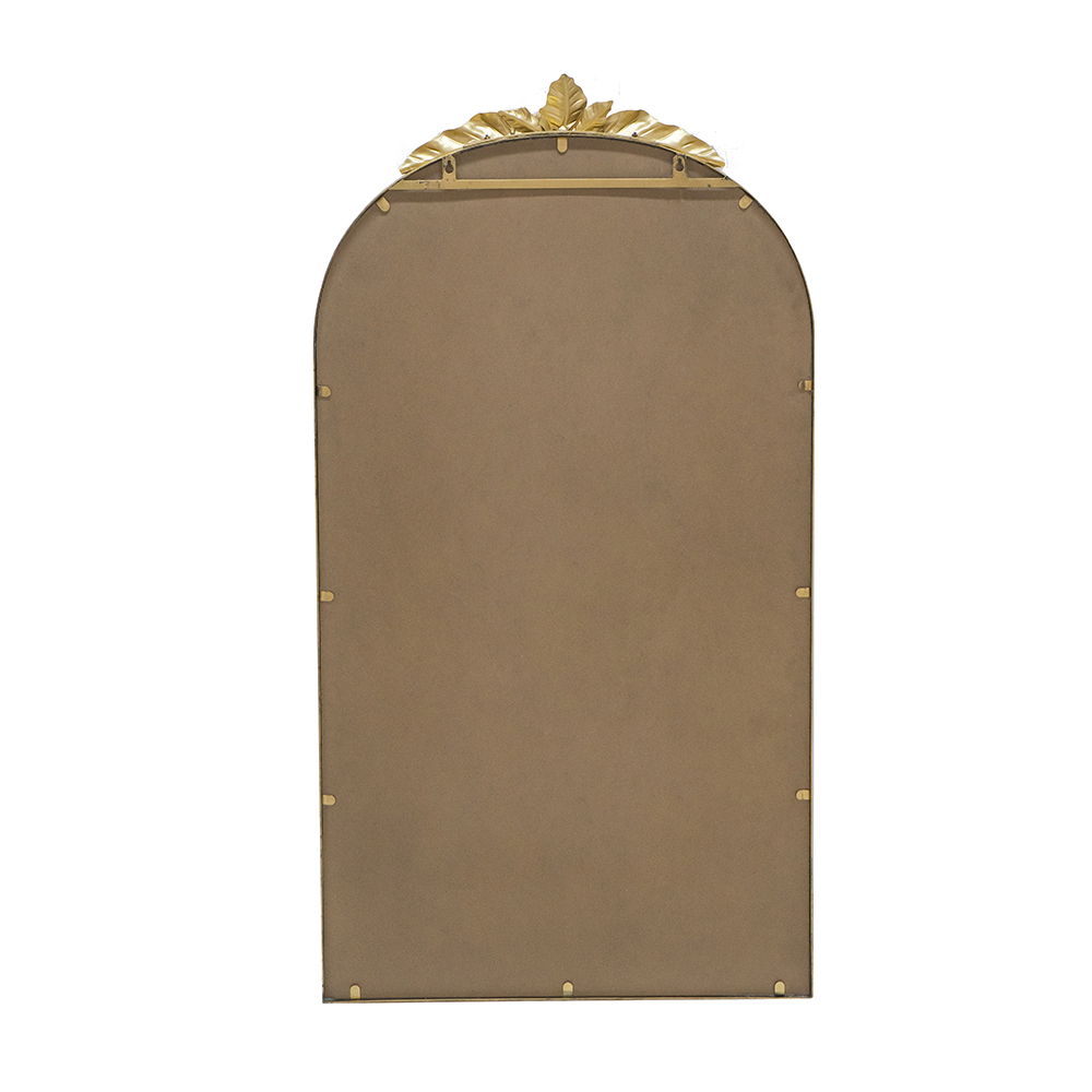 Arched Wall Mirror With Metal Frame, Wall Mirror For Living Room