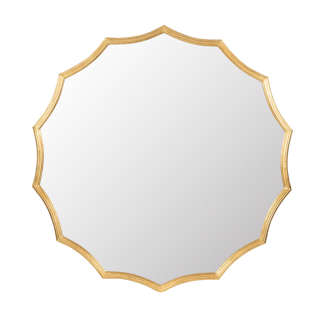 D40' Round Sunburst Wall Mirror with Gold Finish, Wall Decor Mirror for Entryway Bedroom Living Room