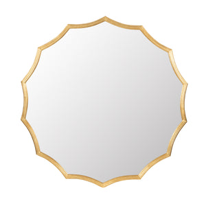D40' Round Sunburst Wall Mirror with Gold Finish, Wall Decor Mirror for Entryway Bedroom Living Room