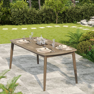 Acacia Wood Dining Table For 8 People - Outdoor Farmhouse Furniture