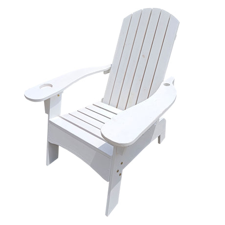Ehomexpert Classic White Solid Wood Adirondack Chair