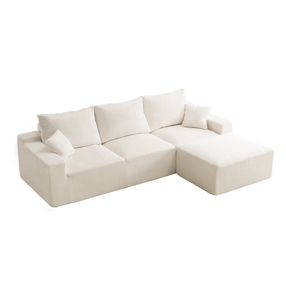 '110'-L-Shaped-Sectional-Sofa,-Full-Compression-3-Seater-Cloud-Couch-with-Chaise-Sofas-&-Sectionals