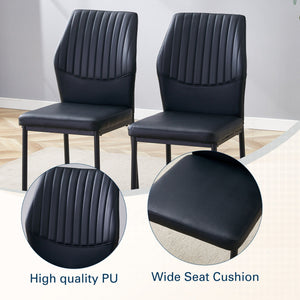 Ergonomic Simple Chair With Metal Leg