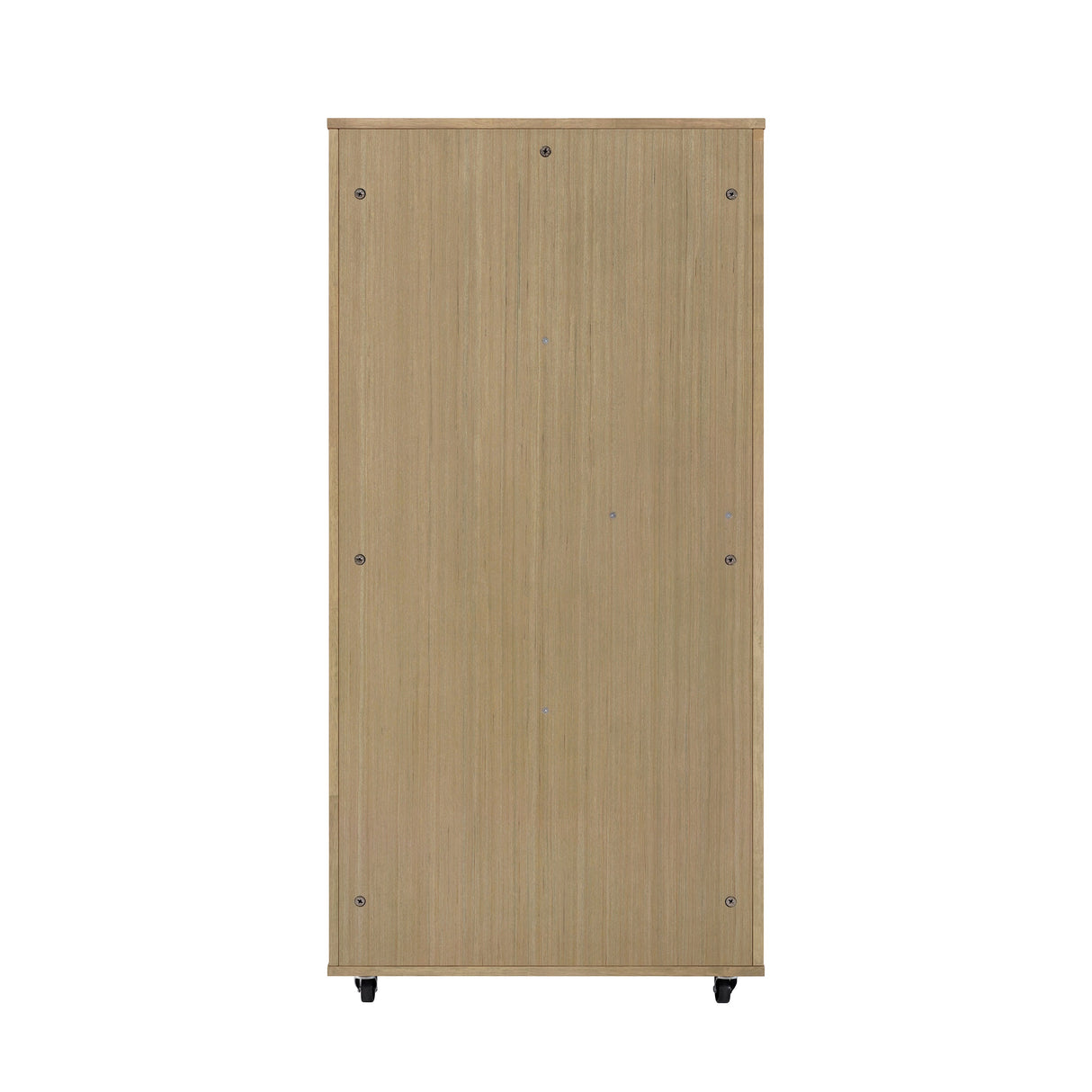 Basia Rubber Wood Cat Cabinet with Wheels