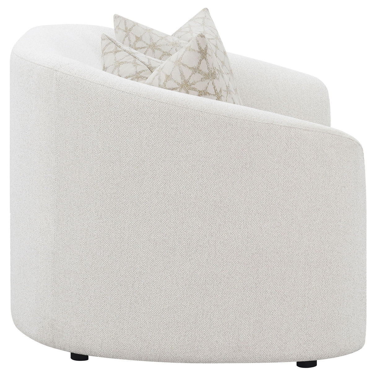 Rory - Sloped Arms Loveseat With Pillows - White
