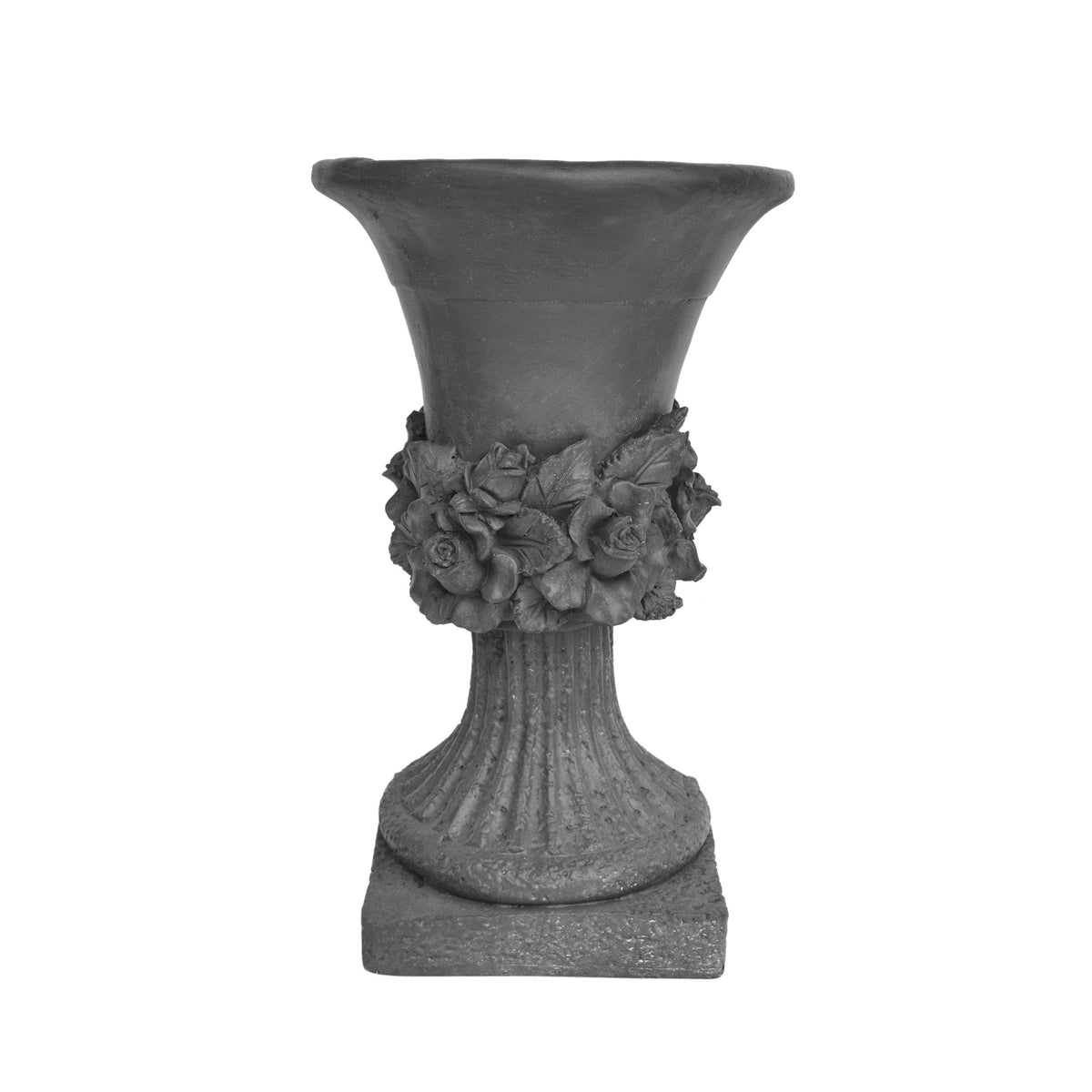 MGO Garden Urn Planter with Weather Resistance - Gray