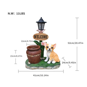 Sitting Corgi Dog Planter Outdoor Decor