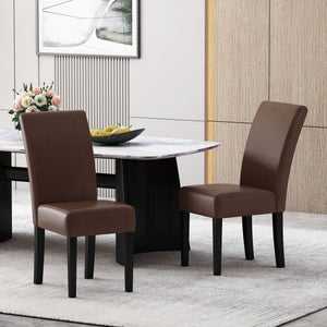 Contemporary Dining Chair With Rubberwood Legs (Set of 2)