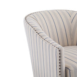 Upholstered Stripe Barrel Chair