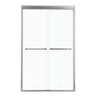 Modern Double Sliding Shower Enclosure with Tempered Glass - Pearl Silver, Gray, Black