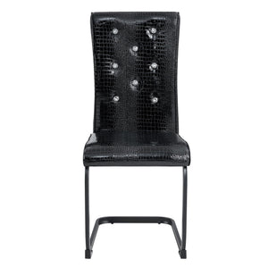 Alligator Skin Upholstered Dining Chairs