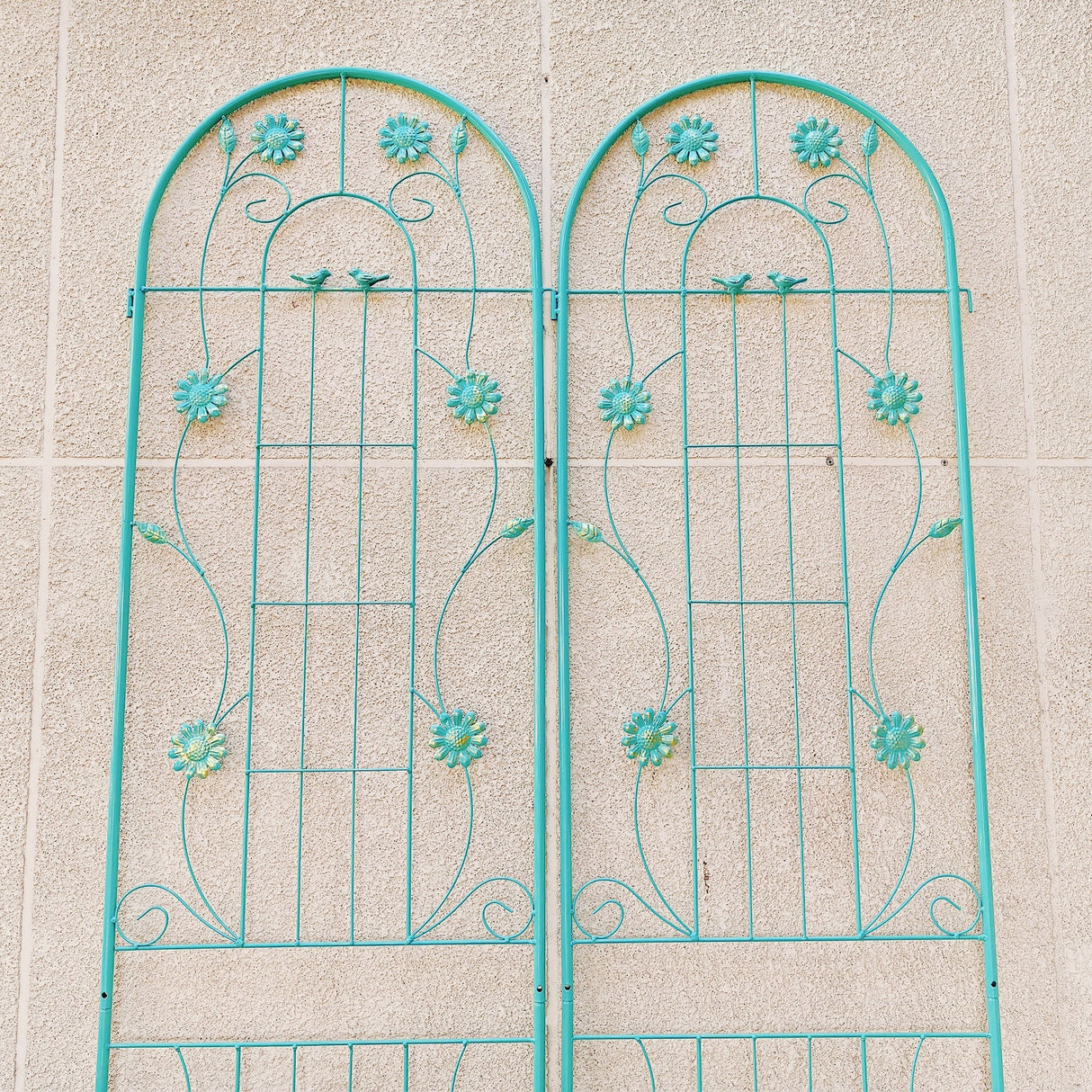 4 Pack Metal Garden Trellis 86.7'' x 19.7'' Rustproof Trellis for Climbing Plants