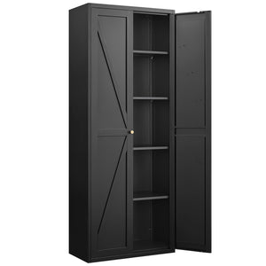 Adjustable 2 Door Storage Cabinet With Adjustable Shelves