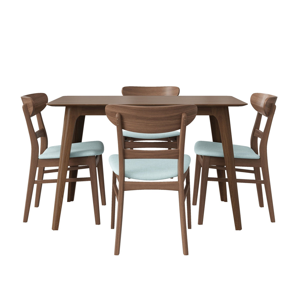 5 Piece Dining Set With Table And 4 Upholstered Chairs