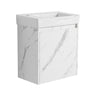 Modern Bathroom Vanity With Ceramic Basin, Wall Mounted Floating Sink Combo, Storage Cabinet