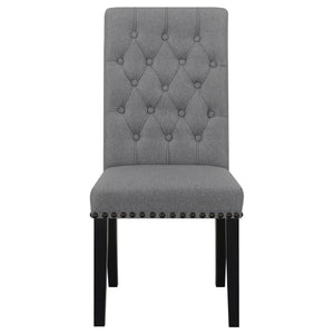 Alana Fabric Upholstered Dining Side Chair Grey (Set of 2)
