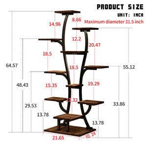 Vase Shape Plant Stand Indoor with Grow Lights
