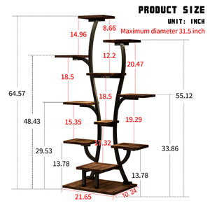 Vase Shape Plant Stand Indoor with Grow Lights