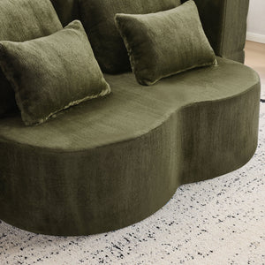 Queen Size Foldable Sofa Bed Chenille Futon Sofa Couch