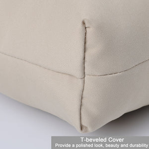2-Piece High Back Patio Chair Cushion Set - Beige