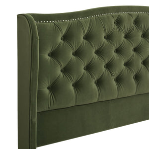 Marcella - Upholstered Shelter Headboard Bed Set