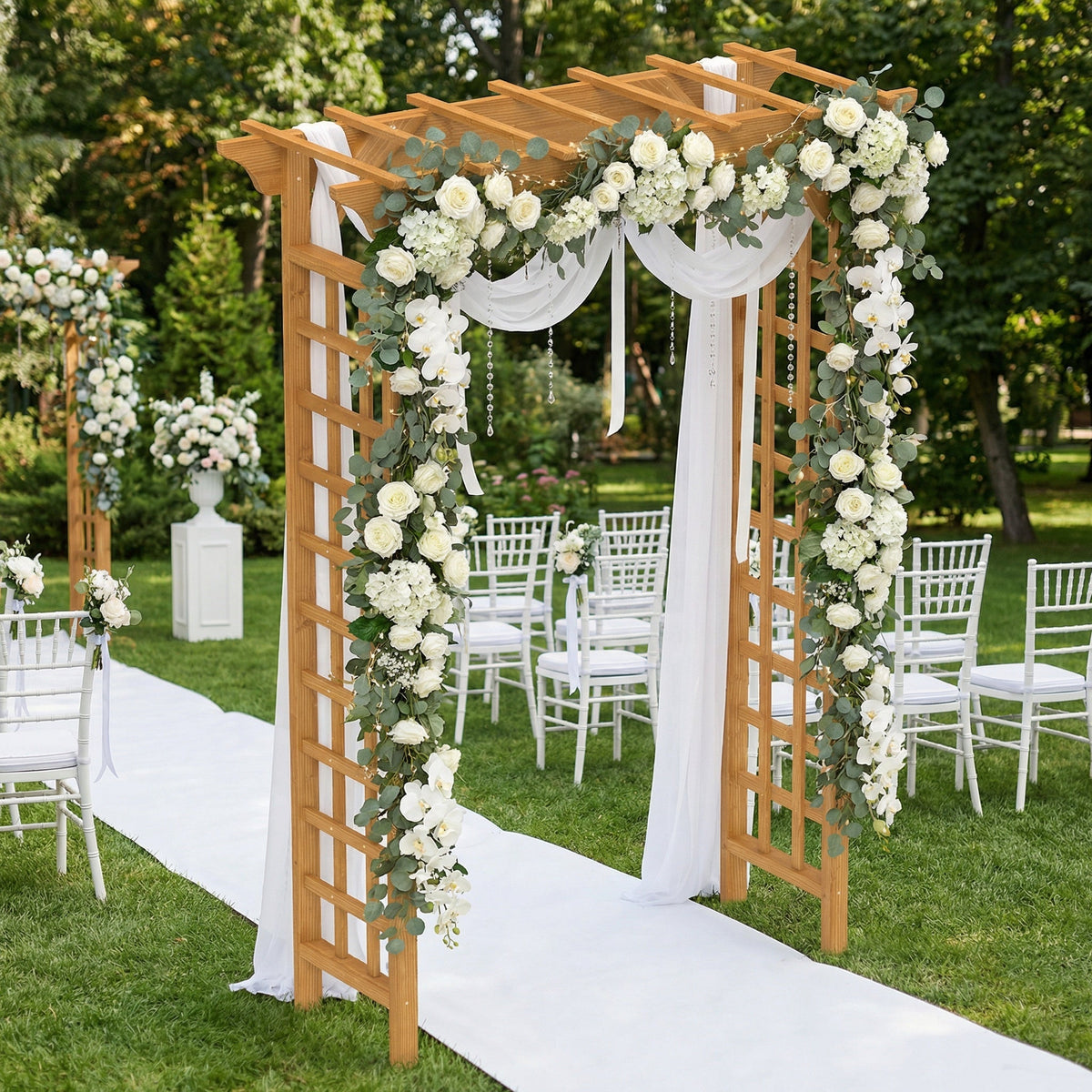Wooden Arbor Wedding Arch for Ceremony