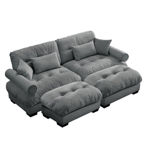 Super Comfort Oversized Modular Sectional Sofa With Movable Ottoman